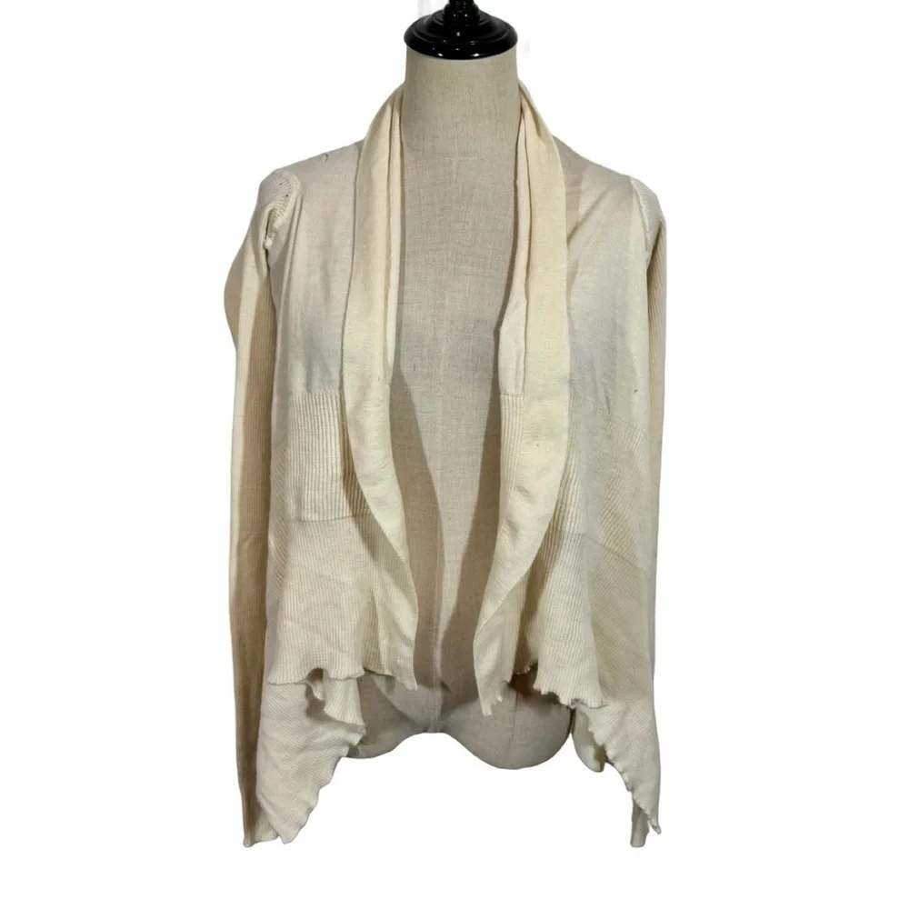 Rick Owens Fogachine SS22 Shawl Wrap Asymmetric Wool Cardigan FLAWED PLEASE READ
